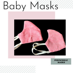 Pink woven cotton baby masks