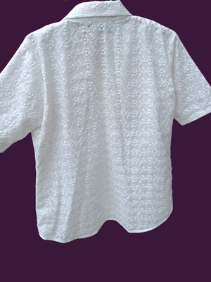 White Cotton Shirt with Chikankari work