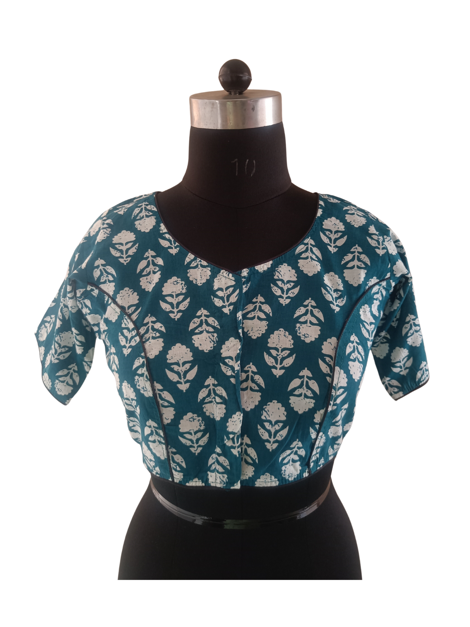 Floral Block-print cotton Blouse