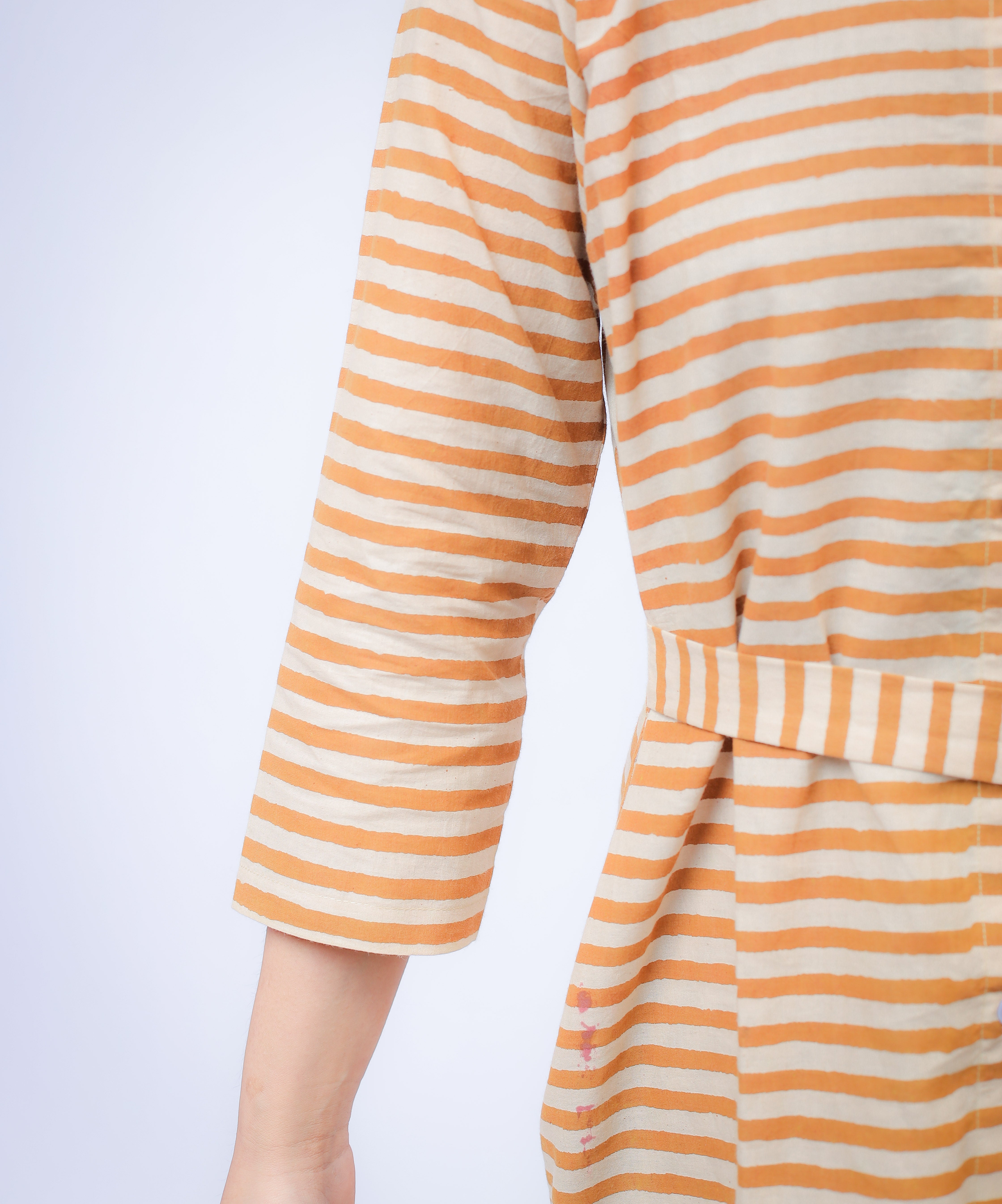 Mustard Striped Shirt Dress