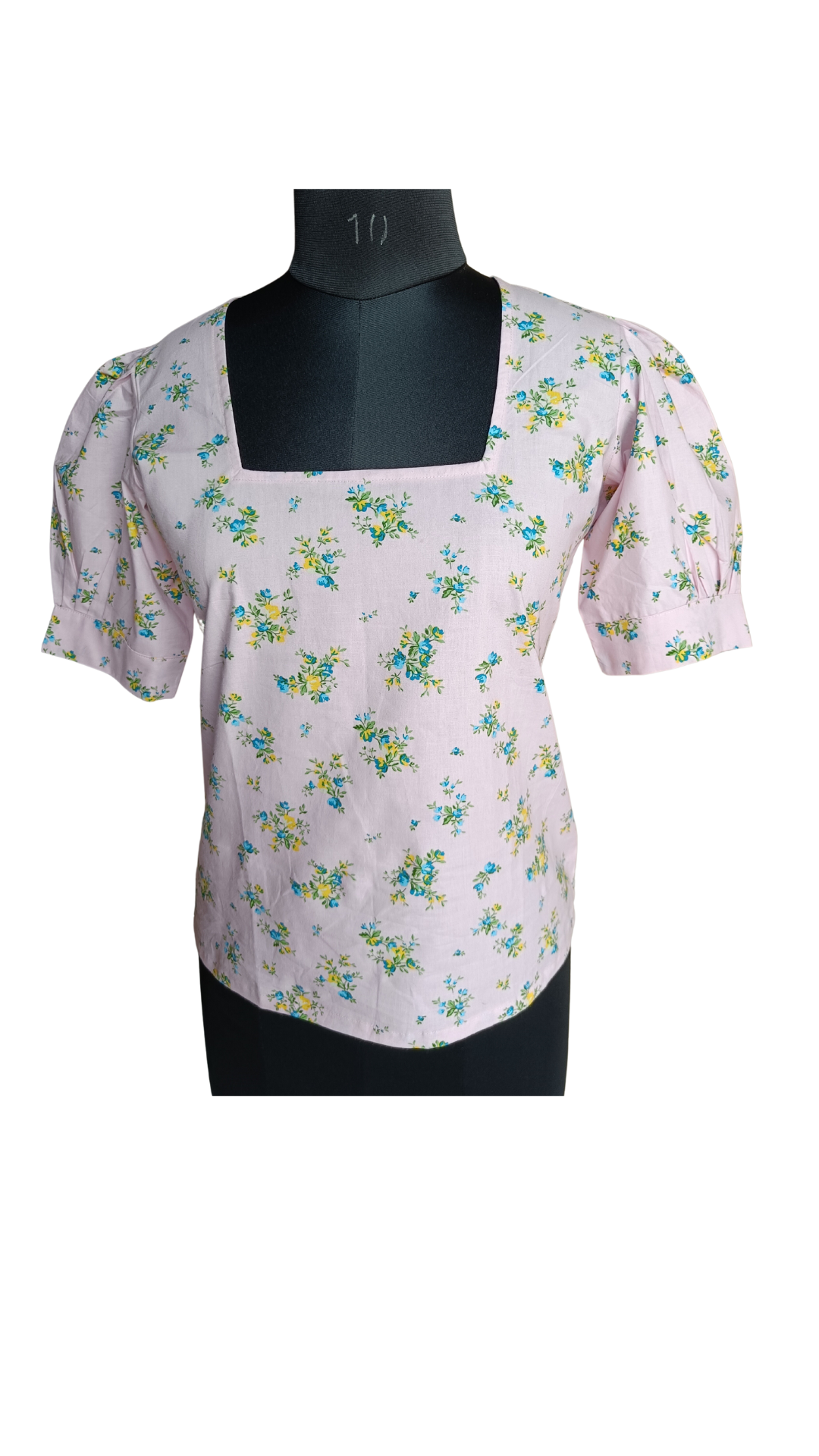 Baby Pink Floral Cotton Top