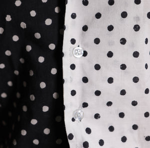 Black & White Half & Half Polka Dot Shirt