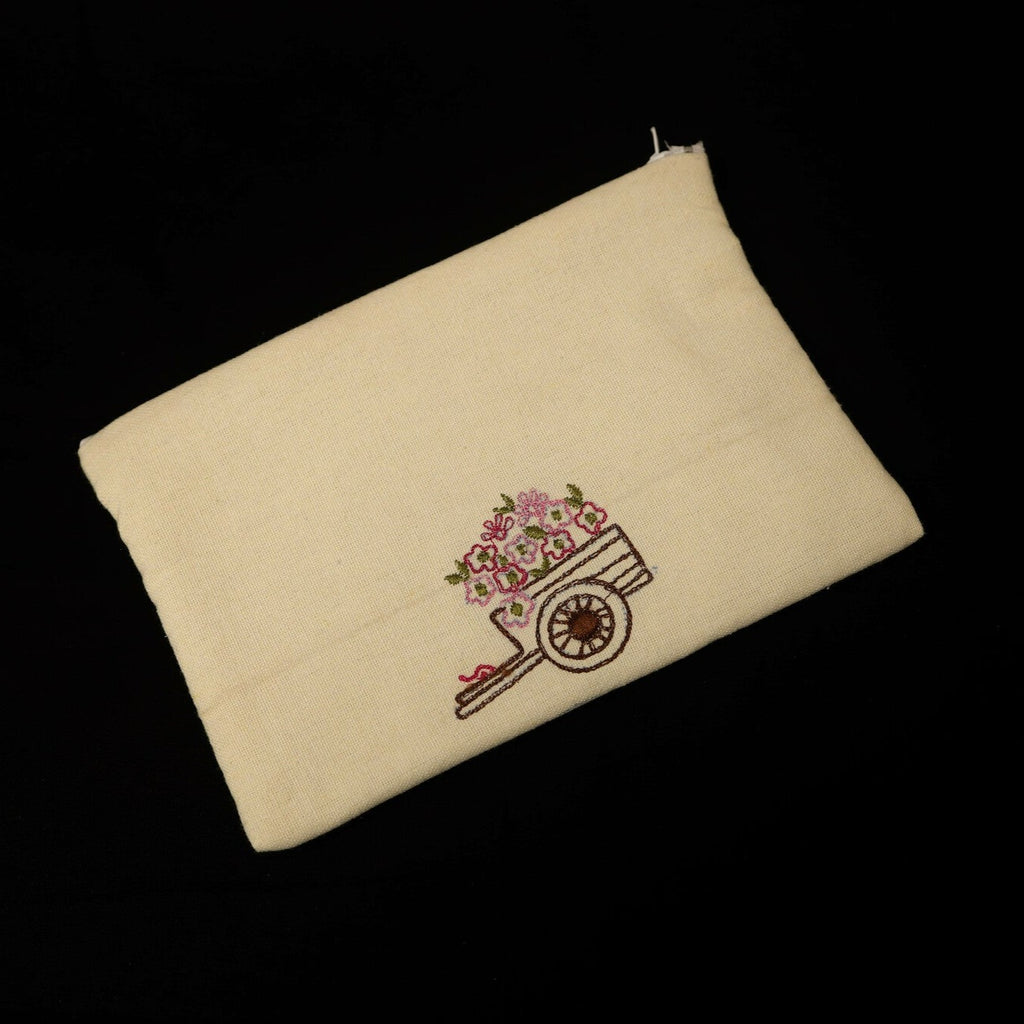 Fabric Pouch with embroidery design