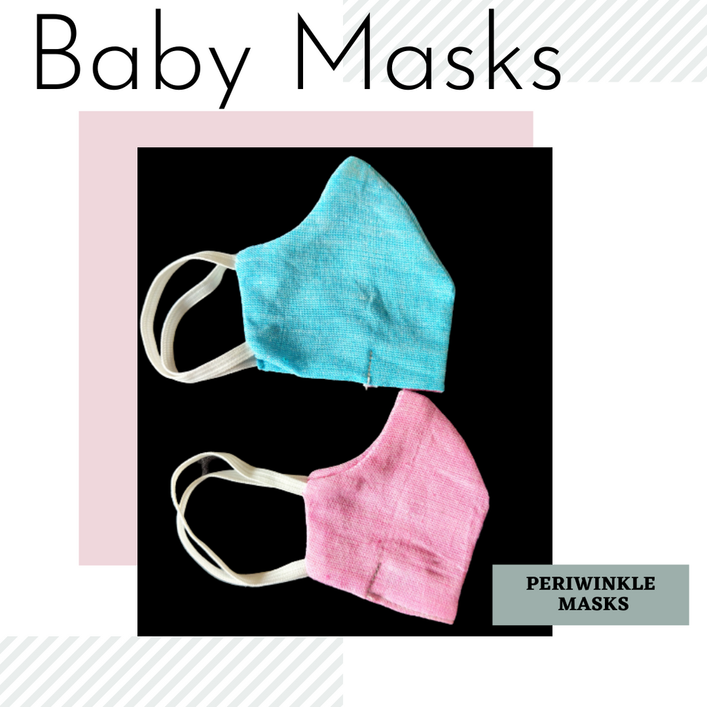 Pack of 2: Woven cotton baby masks