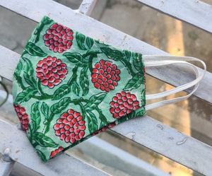 Green & Red Printed Mask